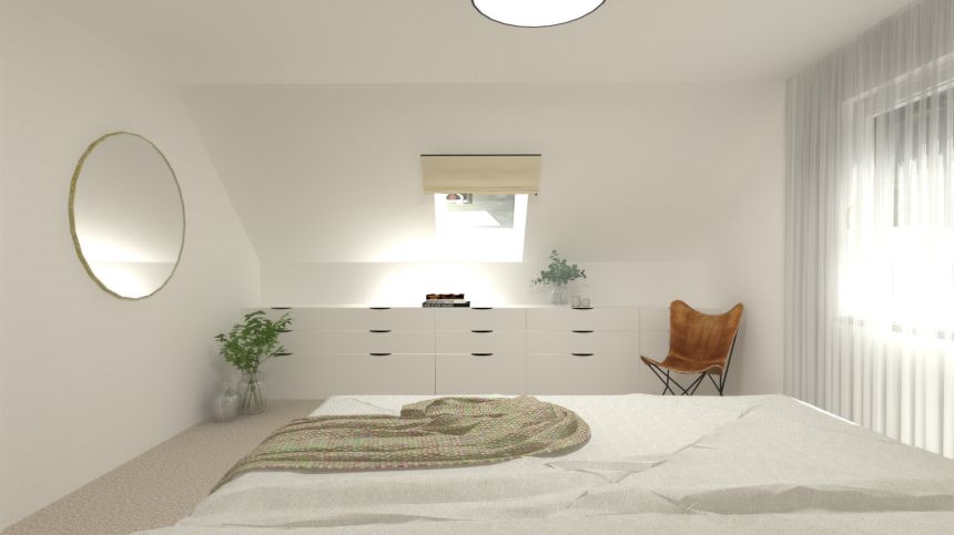 Obrázek - Visualisierung eines Schlafzimmers mit Luxustapete