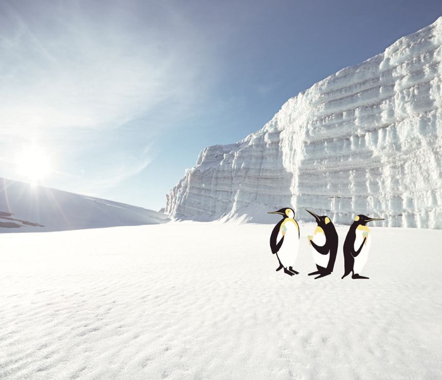 Fototapete - Gletscher, Pinguine 364145, Wallpower Junior, Eijffinger
