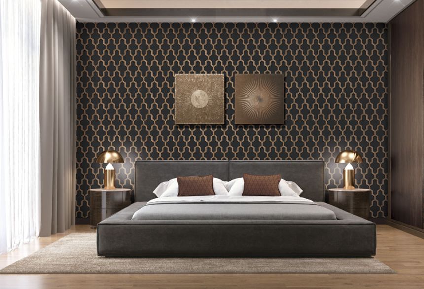Luxustapete mit geometrischen Mustern WF121025, Wall Fabric, ID Design 