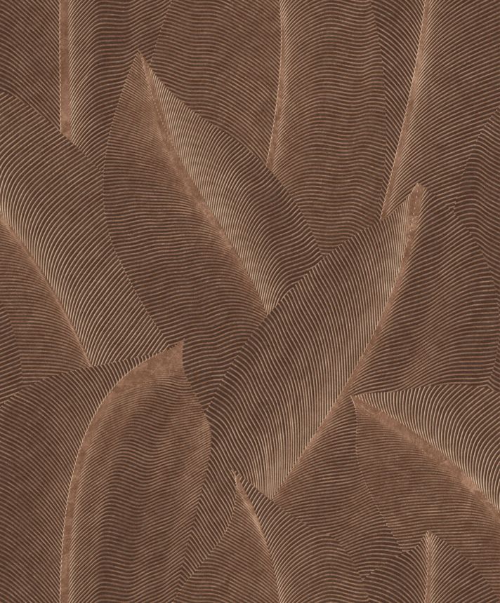 Braune Tapete mit Blättern, AL26222, Allure, Decoprint