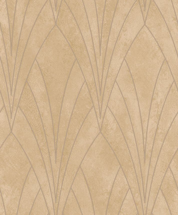 Ockerfarbene Tapete mit geometrischen Mustern, Art Deco, L85602, Elegance  Ugepa
