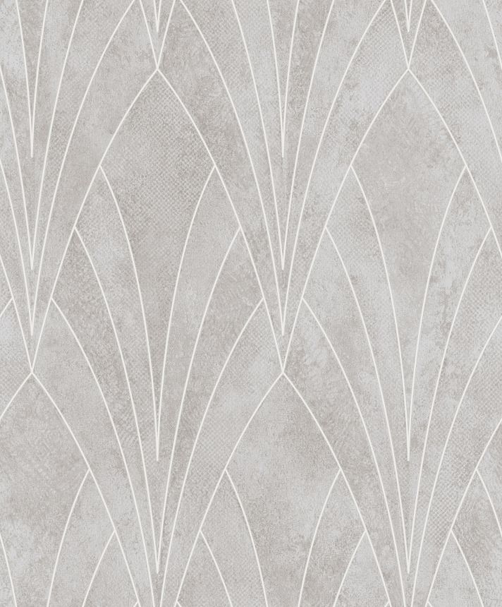 Graue Tapete mit geometrischen Mustern, Art Deco, L85607, Elegance, Ugepa