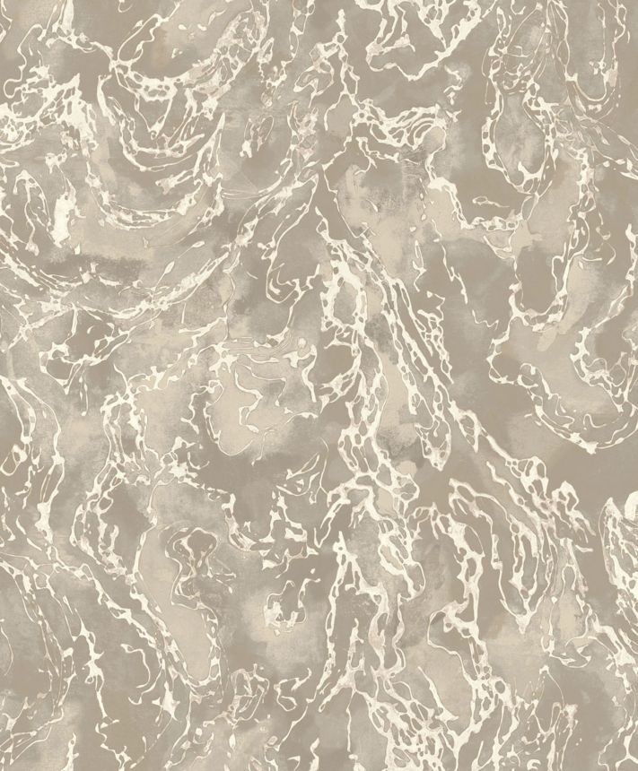 Beige-graue metallische Luxustapete mit rauer Textur, 57323, Aurum II, Limonta