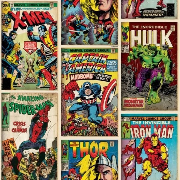 Tapete Marvel, Papiertapete 70-238, Marvel Action Heroes, Kids@Home 6, Graham & Brown