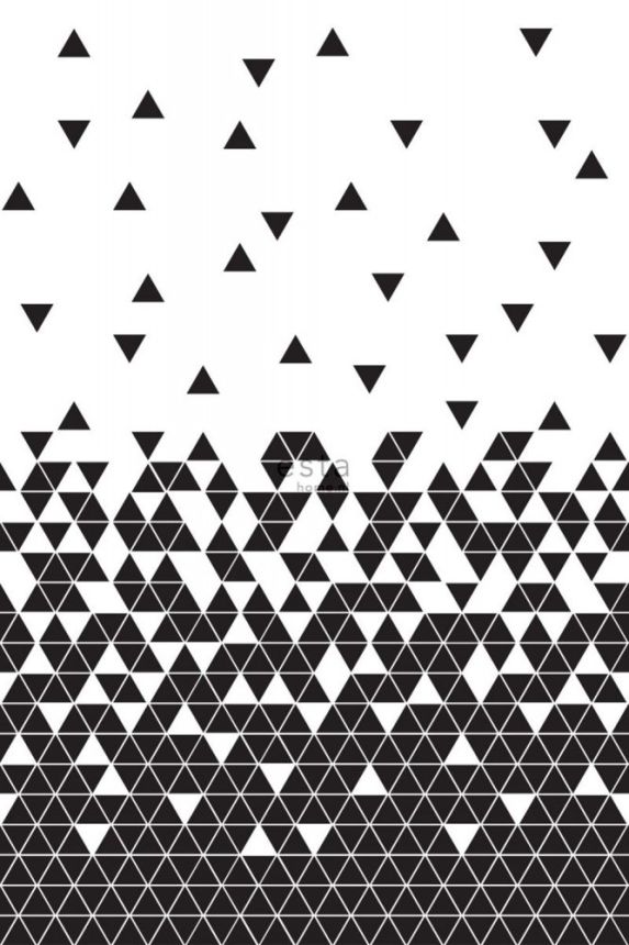 Vlies Fototapete Dreiecke 158906, 1,86 x 2,79 m,  Black & White, Scandi cool, Esta