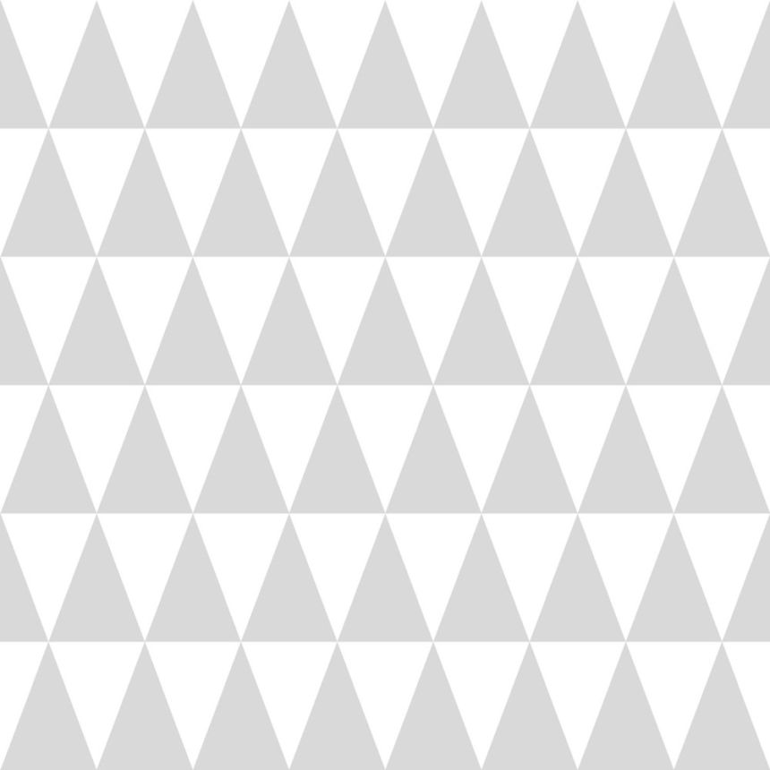 Vliestapete mit grauen und weißen Dreiecken 128842, Little Bandits, Esta
