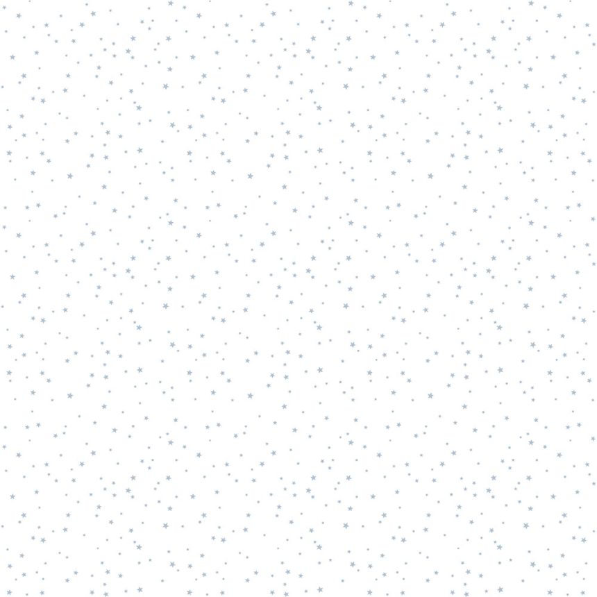 Weiße Kindertapete mit blauen Sternen 7005-4, Noa, ICH Wallcoverings