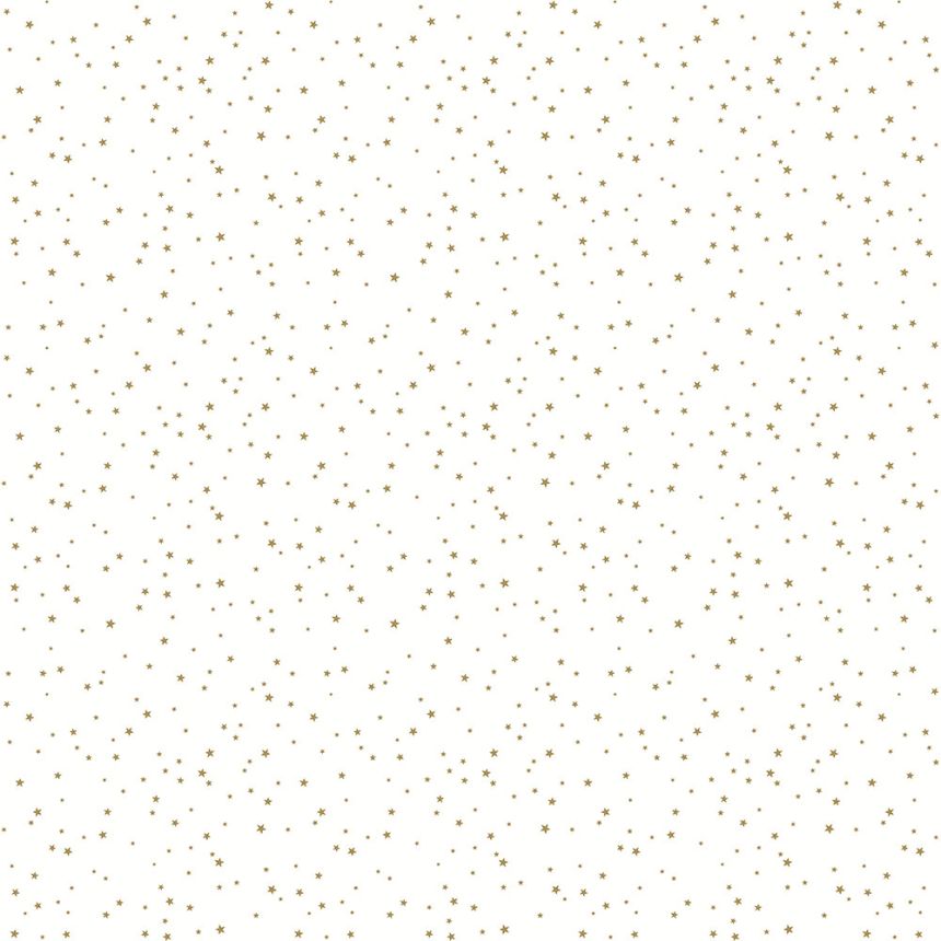Weiße Kindertapete mit goldenen Sternen 7005-2, Noa, ICH Wallcoverings