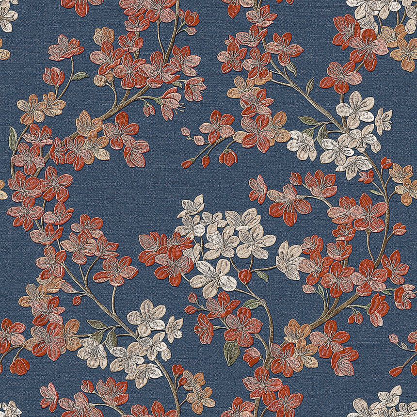 Blaue Luxustapete Blumen GR322206, Grace, Design ID
