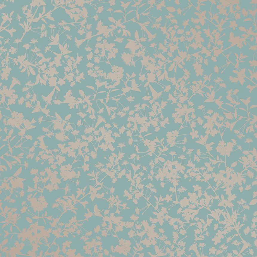Blaue Tapete, Blumen, M52414, Adéle, Ugépa