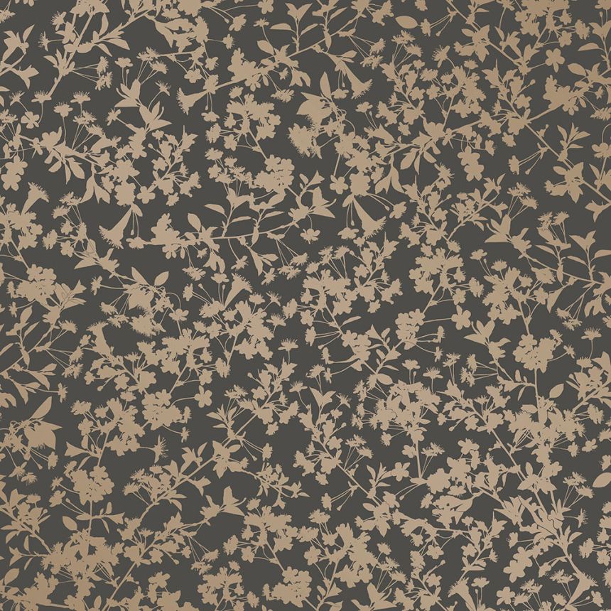 Schwarze Tapete, Blumen, M52409, Adéle, Ugépa