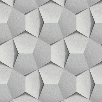 Geometrische graue 3D-Tapete A54604, Vavex 2024