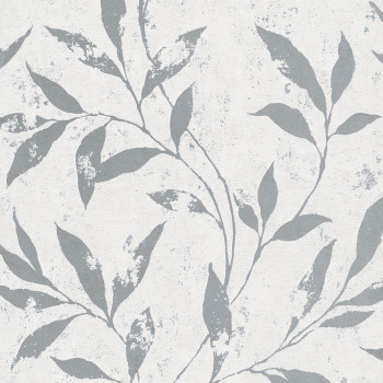 Weiße und graue Tapete mit Blumen A48301, Vavex 2024