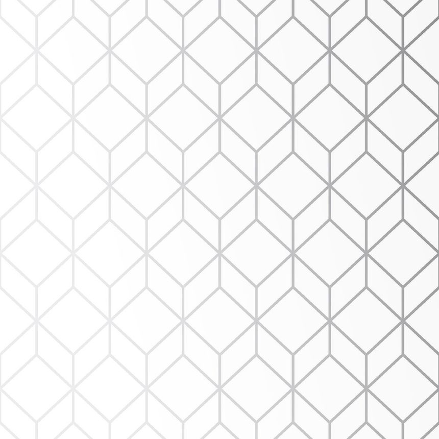 Geometrische weiße 3D-Tapete 104121, Vavex 2024