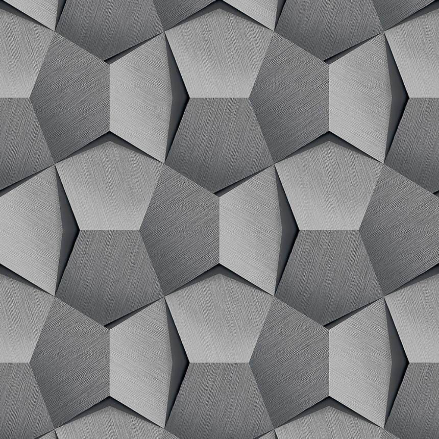 Geometrische graue 3D-Tapete A54601, Vavex 2024