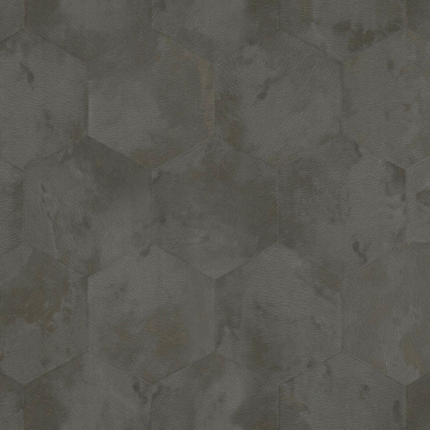 Graue Tapete mit geometrischen Mustern Z80004 Philipp Plein, Zambaiti Parati