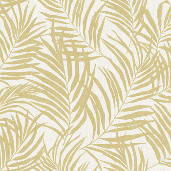 Gold-beige Tapete mit Palmblättern MN2010, Maison, Grandeco